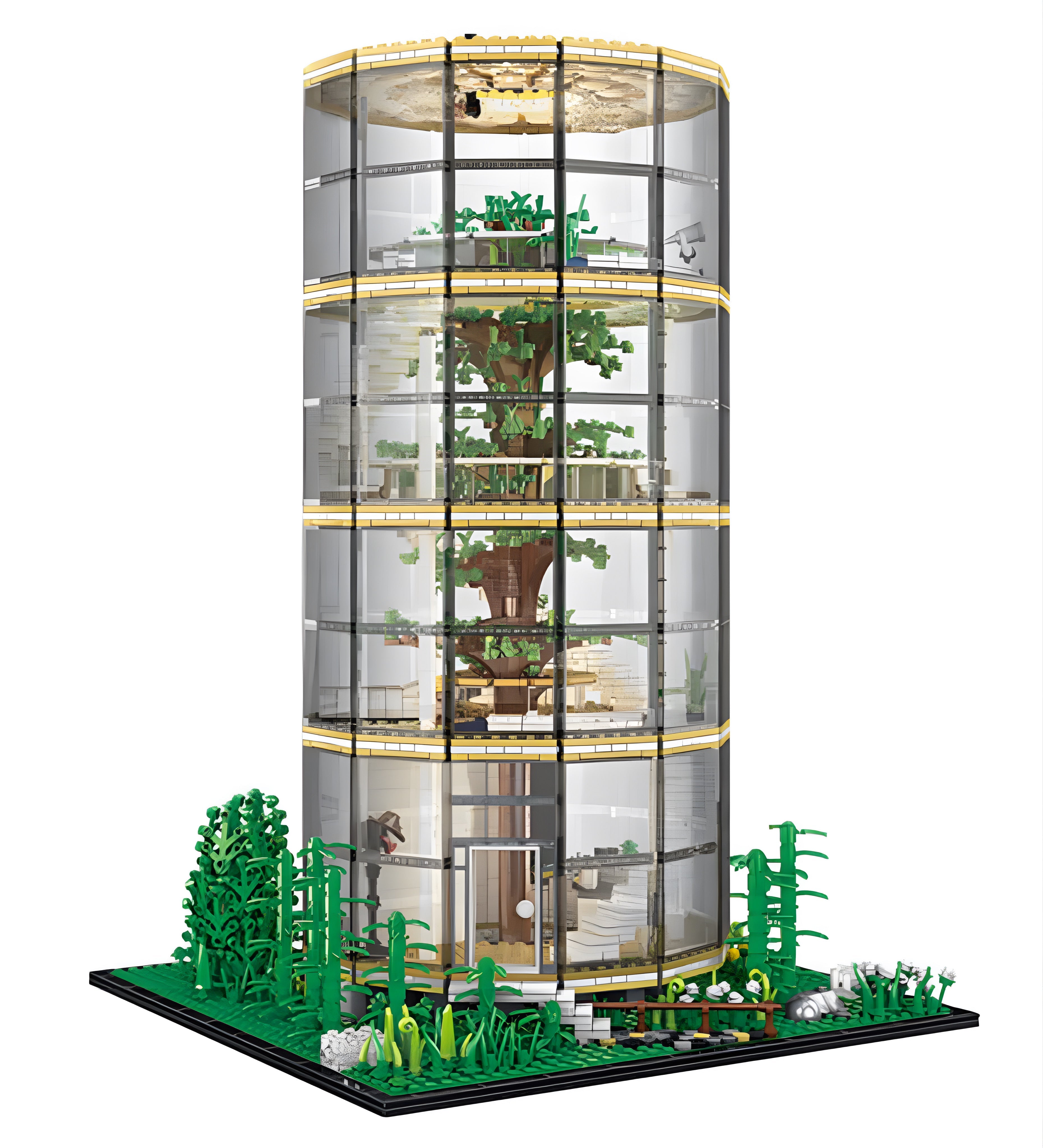 LEGO MOC Glass Dome Tree House | 3495pcs - Brick Car Merchant