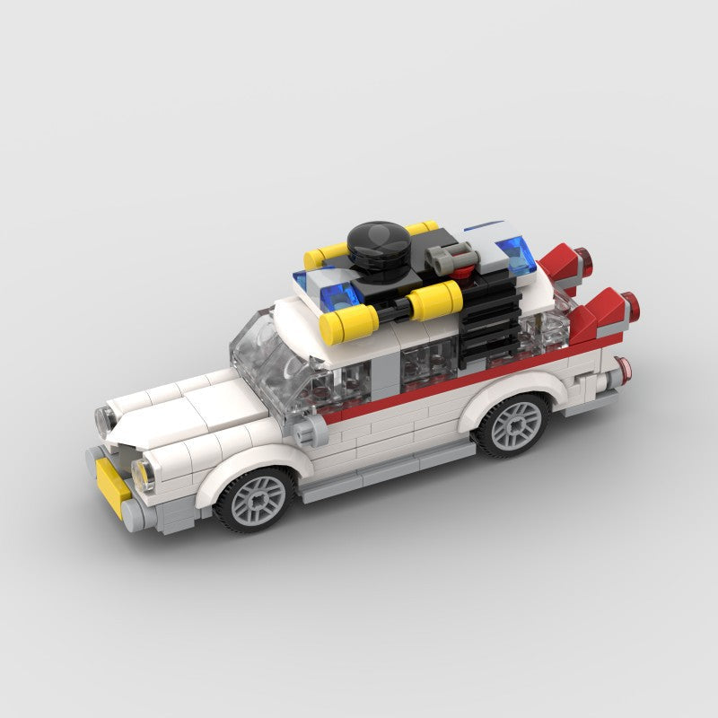Brick MOC Ghostbusters Ecto-1 Cadillac Miller-Meteor Sentinel - Brick Car Merchant