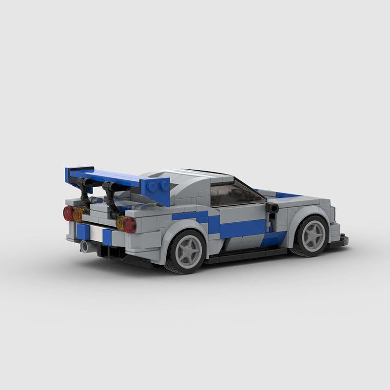 Brick MOC Nissan Skyline GT-R R34 Fast & Furious - Brick Car Merchant