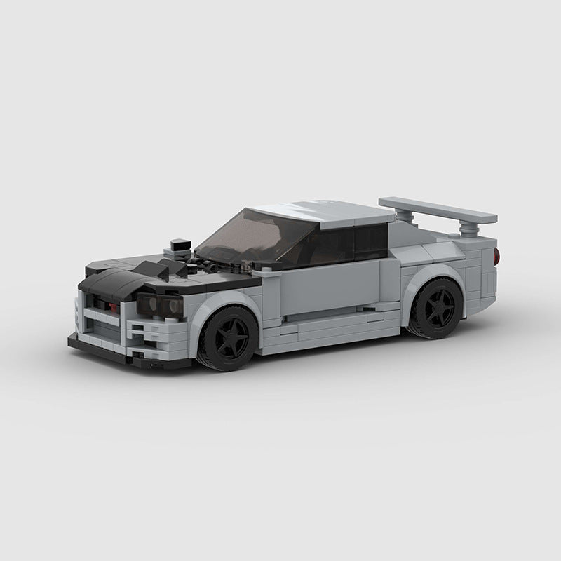 Nissan R34 Skyline GT-R Brick Model | Detailed JDM Legend MOC