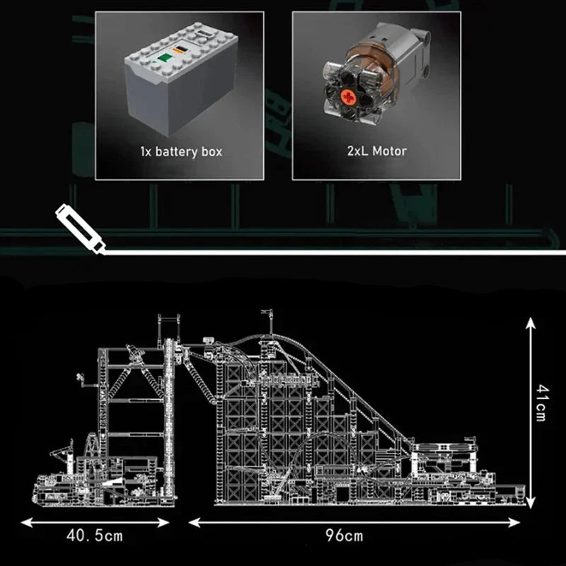 LEGO MOC Motorised Looping Roller Coaster | 3238pcs - Brick Car Merchant