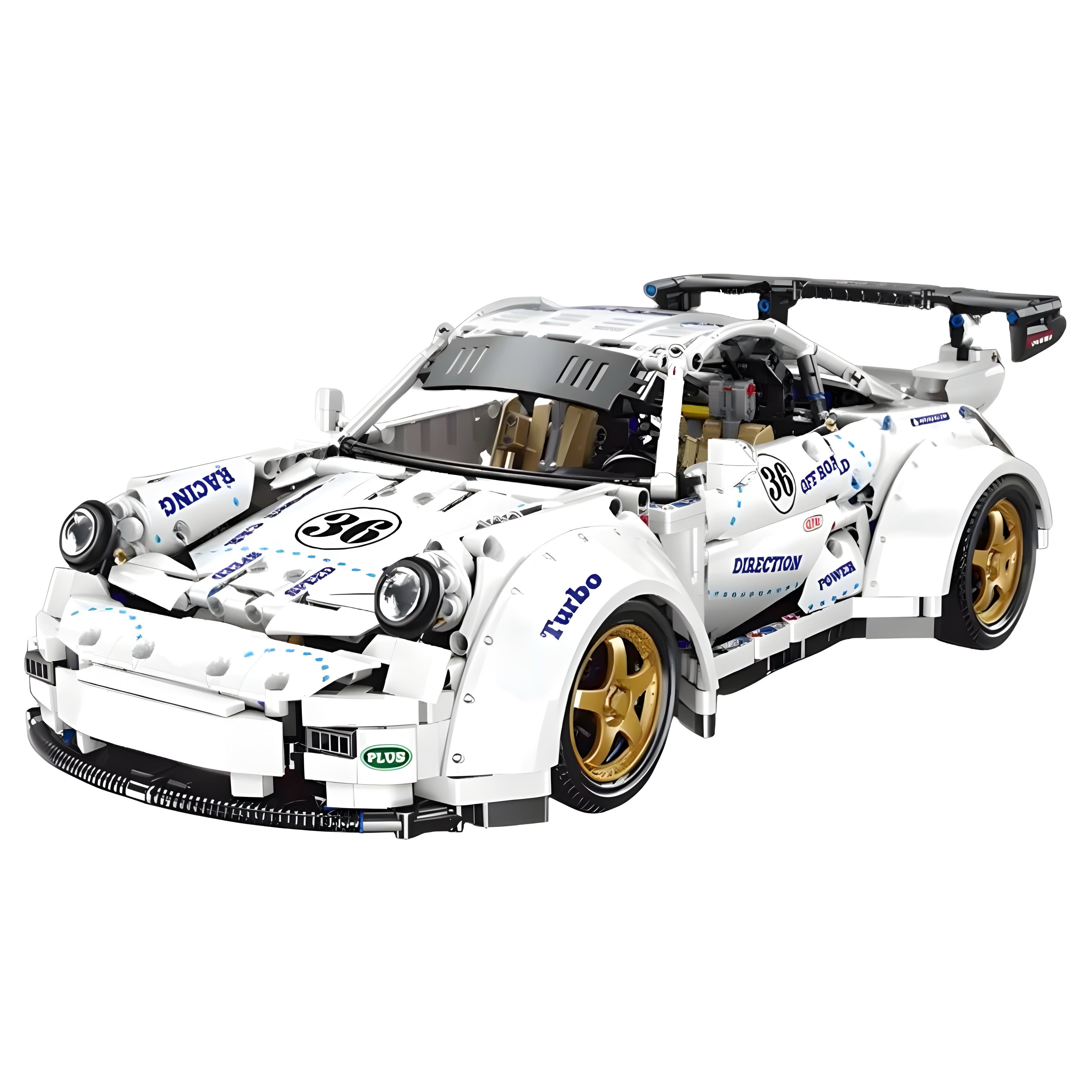 Brick MOC Remote Controlled German Widebody GT Racer - Brick Car Merchant