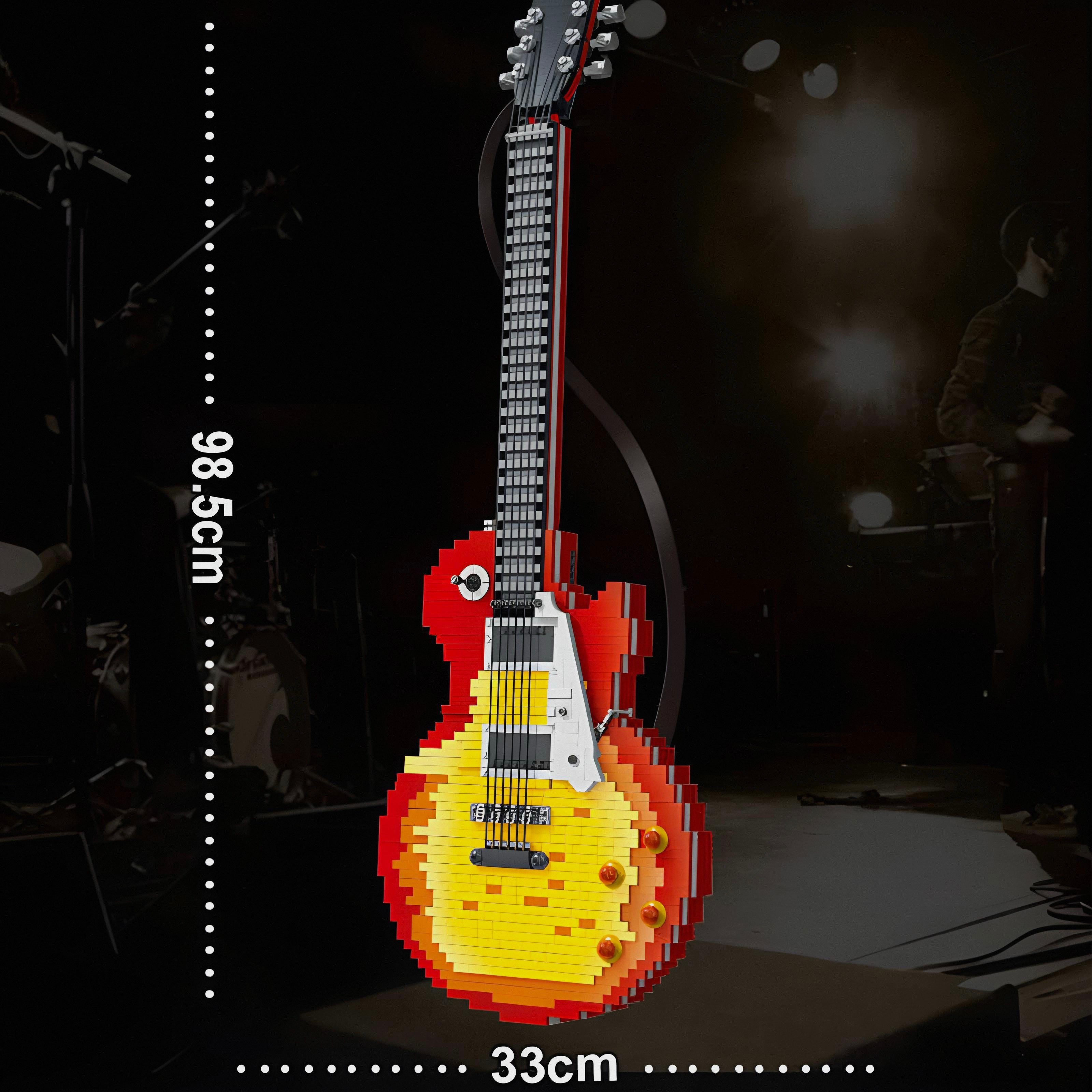 Brick MOC 1:1 Scale Electric Guitar | 2502pcs - Brick Car Merchant