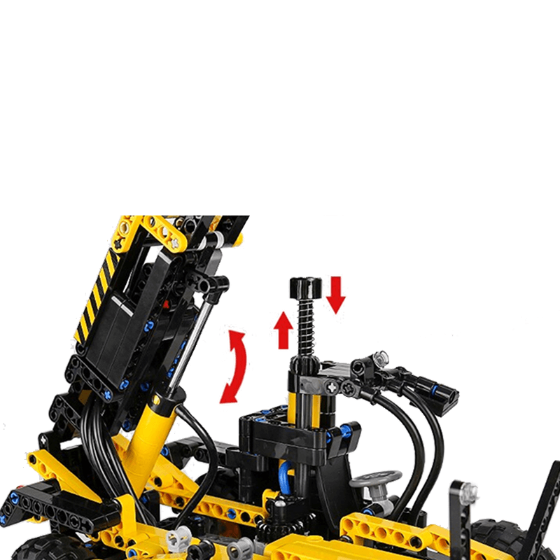 LEGO MOC Pneumatic Forklift | 802pcs - Brick Car Merchant