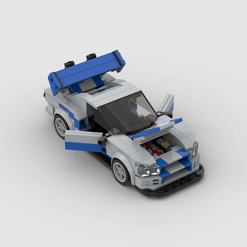 Brick MOC Nissan Skyline GT-R R34 Fast & Furious - Brick Car Merchant