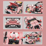 LEGO MOC Porsche 993 RWB Stanced | Remote Control, Opening Features, 2368 pcs - Brick Car Merchant