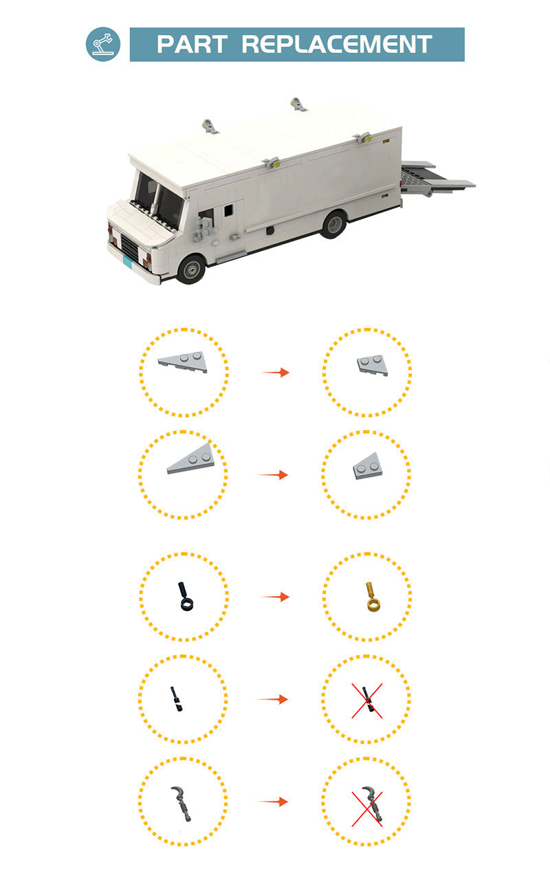 Brick MOC GMC Value Van Back to the Future - Brick Car Merchant