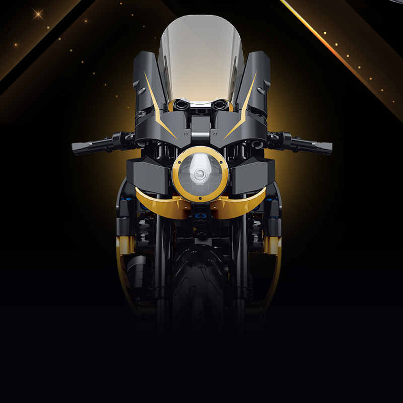 Brick MOC 1:8 MV Agusta Superveloce Black Gold | 506pcs - Brick Car Merchant
