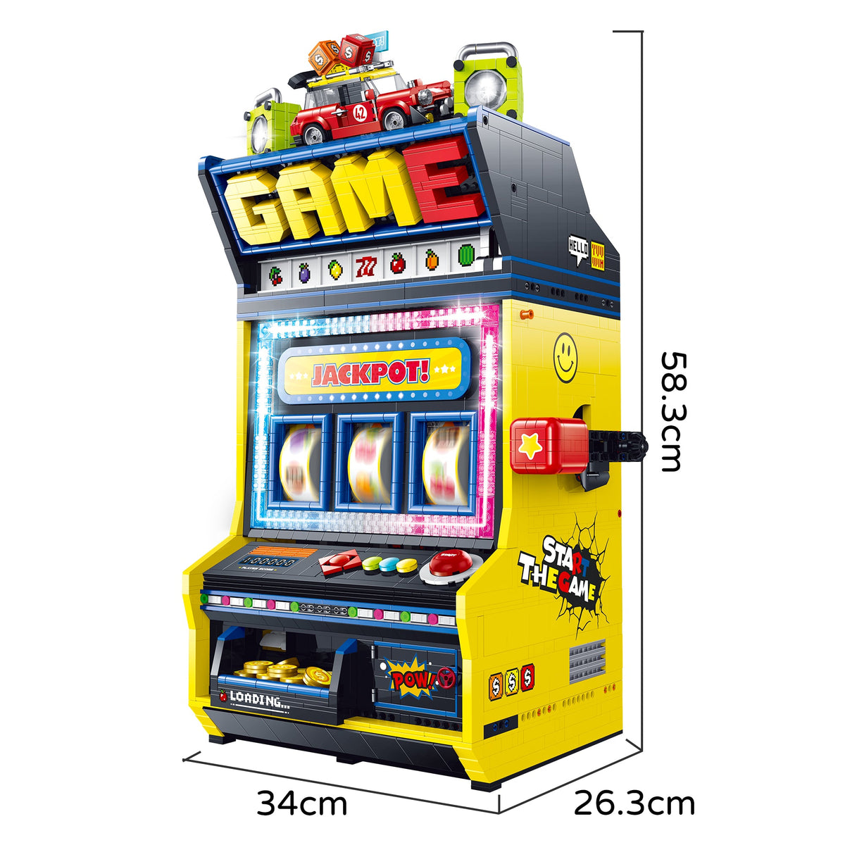 Brick MOC Fruit Spin Slot Machine Arcade | 3571 pieces - Brick Car Merchant