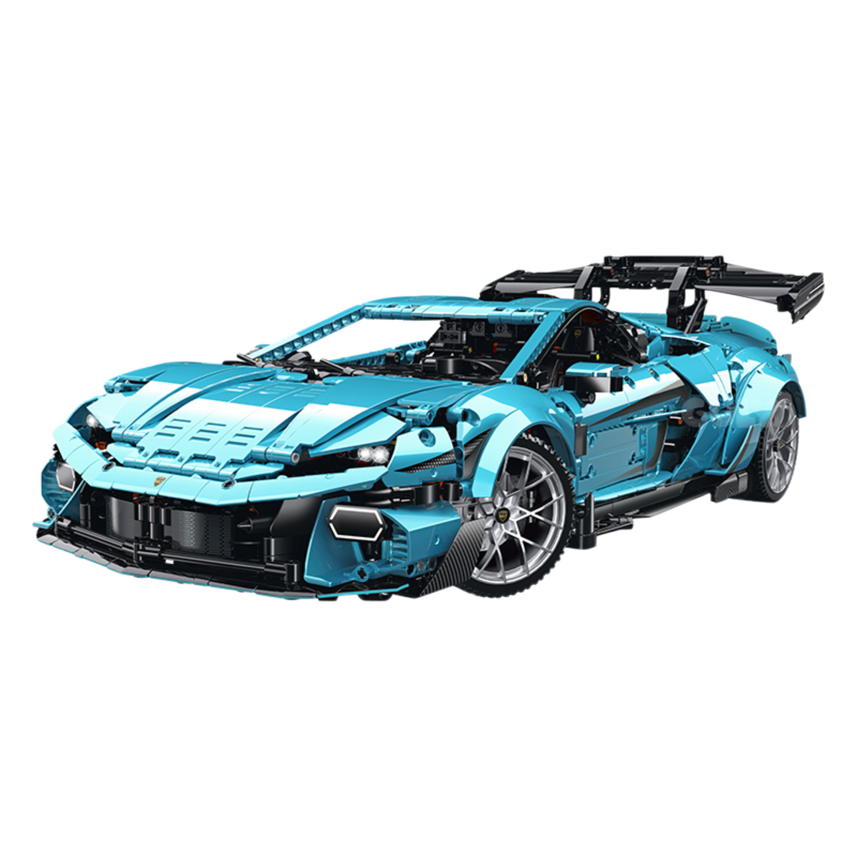 Brick MOC Lamborghini "Azure Pulse" Temerario Inspired | 3601 pieces - Brick Car Merchant