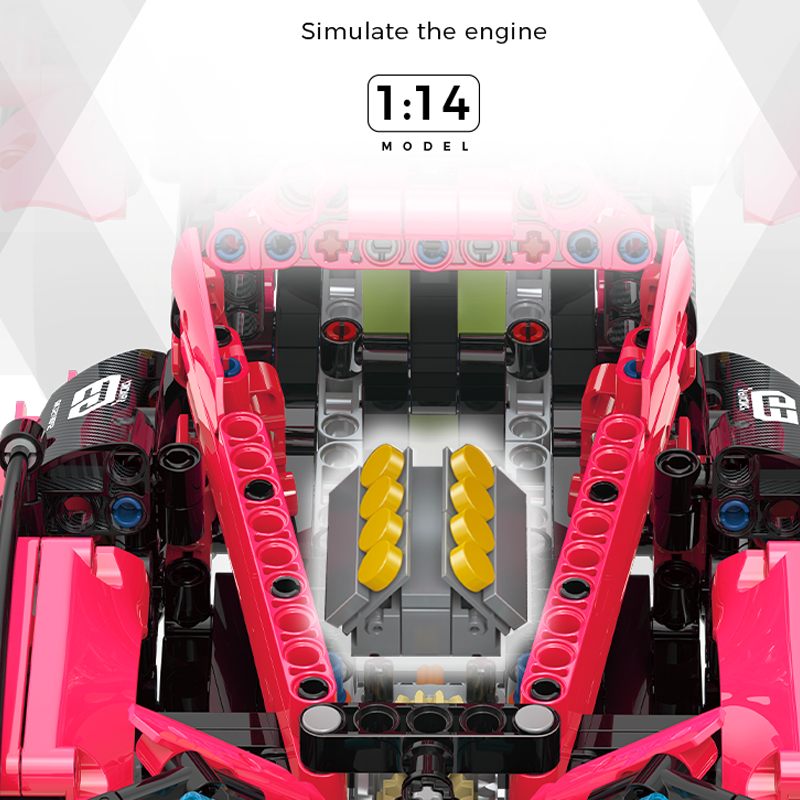 Brick MOC Lamborghini V12 Concept Candy Edition | 1126 pieces - Brick Car Merchant