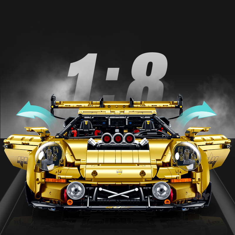 Brick MOC Porsche 911 GT3 RS Trackforce Edition | 3824 pieces - Brick Car Merchant