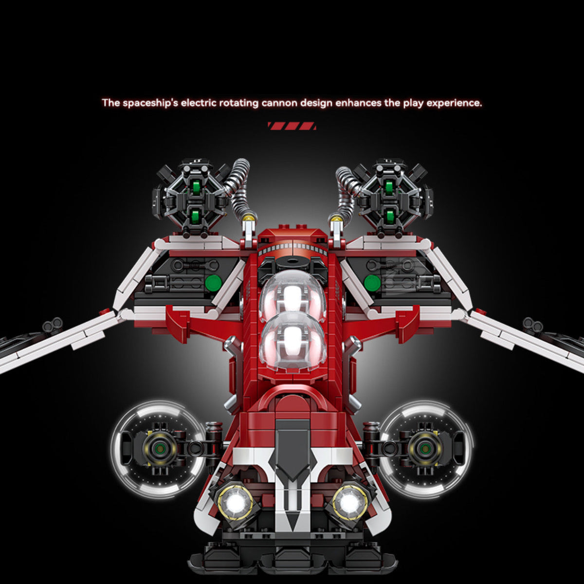 Brick MOC Scarlet Corsair Space Gunboat | 1107pcs - Brick Car Merchant