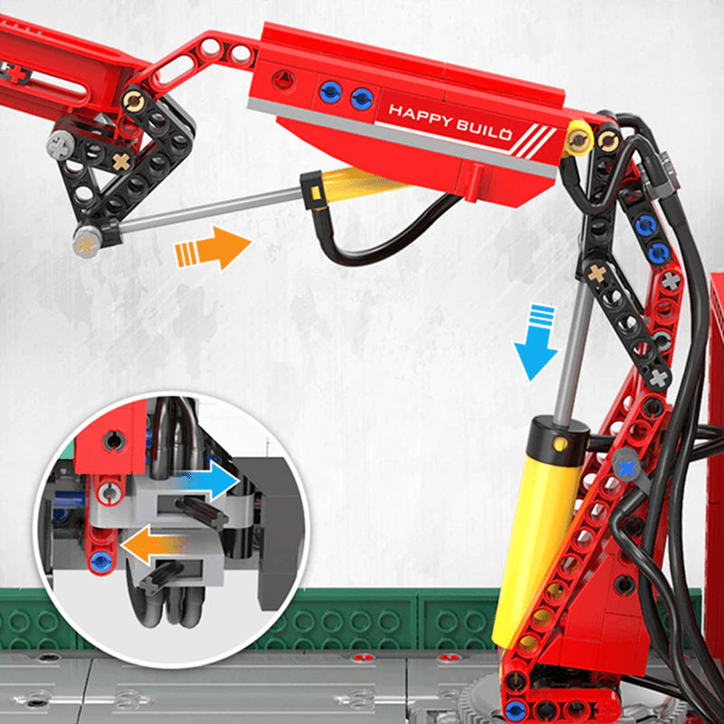 LEGO MOC Truck With Crane Remote Control | 1476pcs - Brick Car Merchant