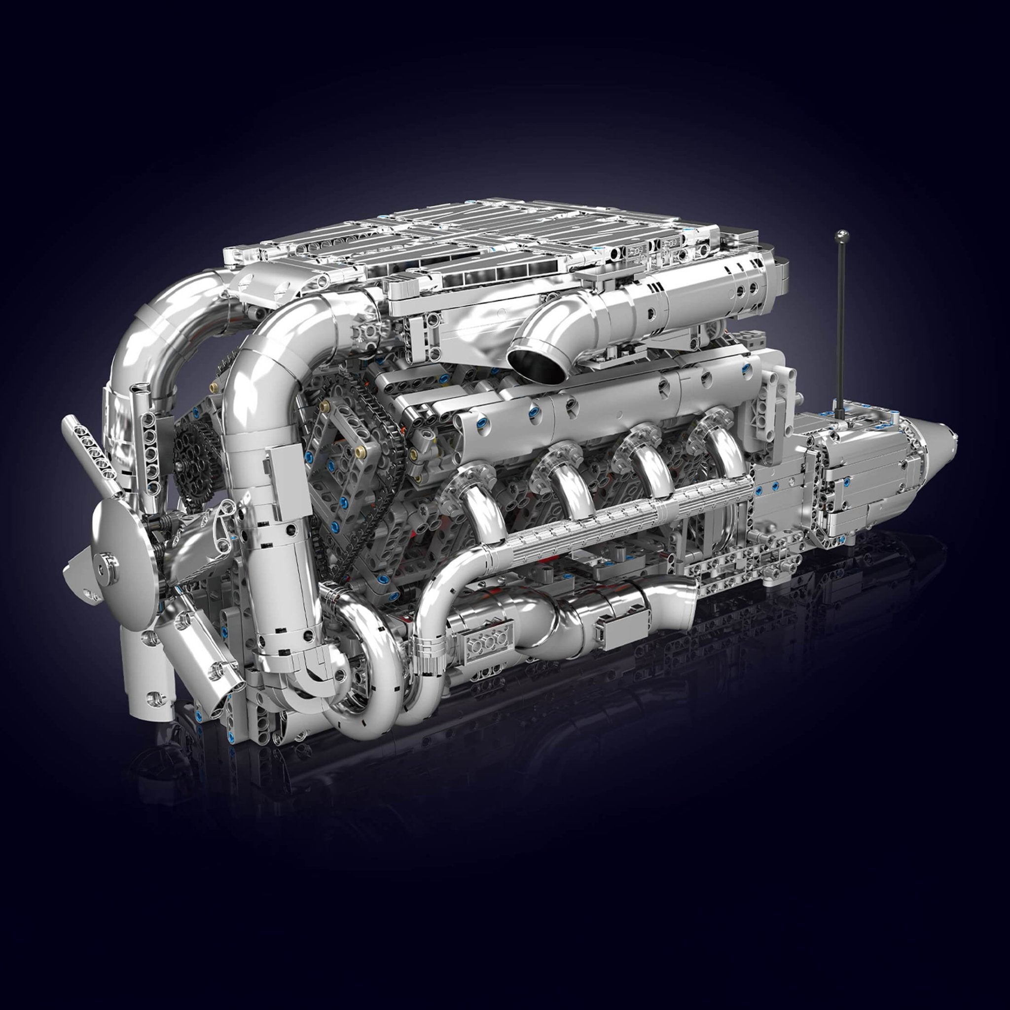 Brick MOC 5.5L AMG V8 Engine & Gearbox | 2898pcs - Brick Car Merchant