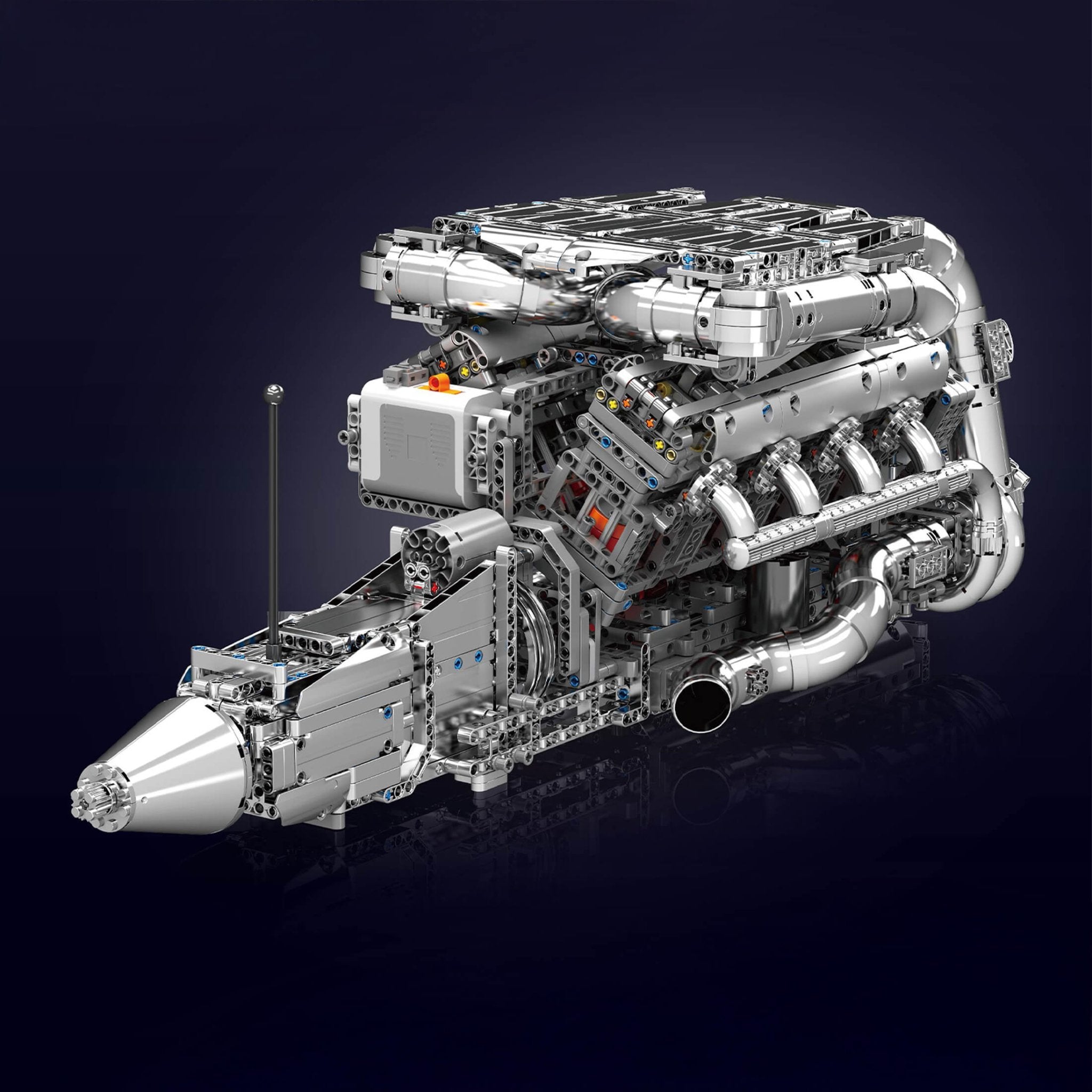 Brick MOC 5.5L AMG V8 Engine & Gearbox | 2898pcs - Brick Car Merchant