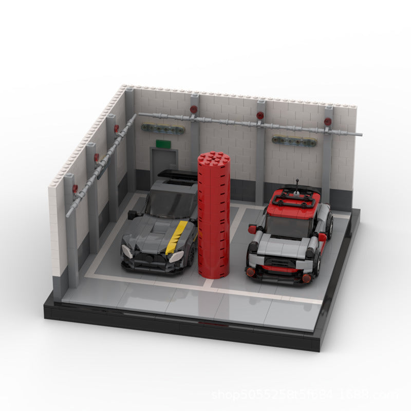Brick MOC Underground Garage Display - Brick Car Merchant