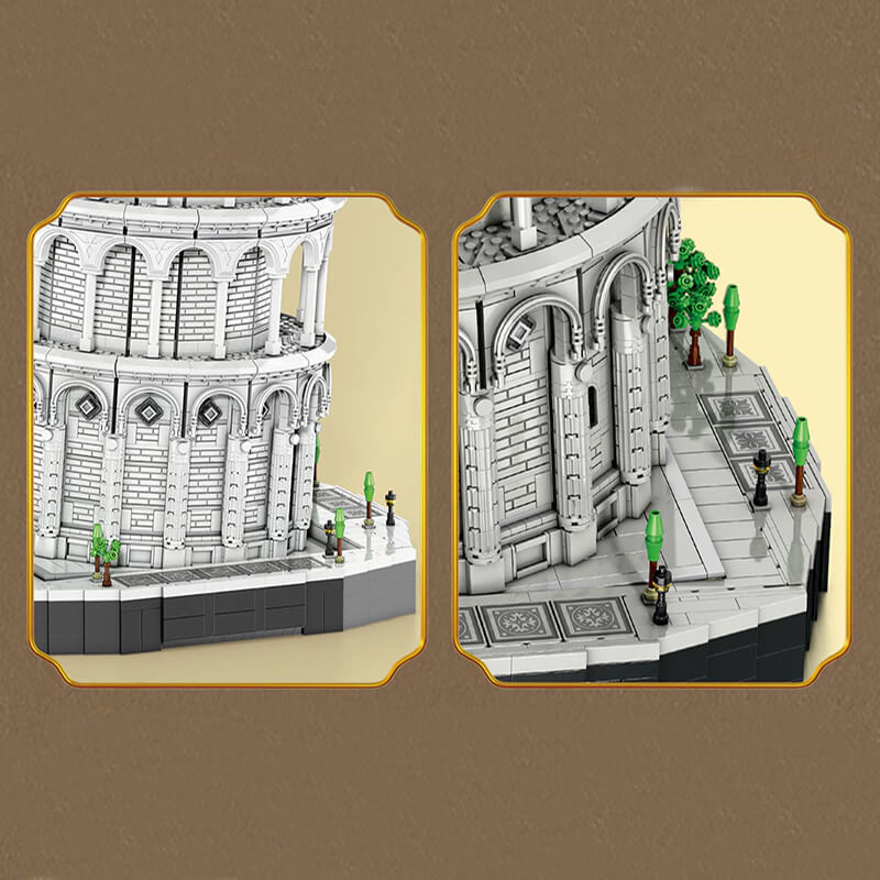 Brick MOC Monumental Tower of Pisa - Ultimate Edition | 7651pcs - Brick Car Merchant