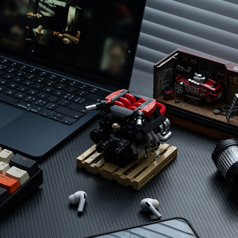 Brick MOC Nissan GT-R R35 VR38 Mini Engine - Brick Car Merchant