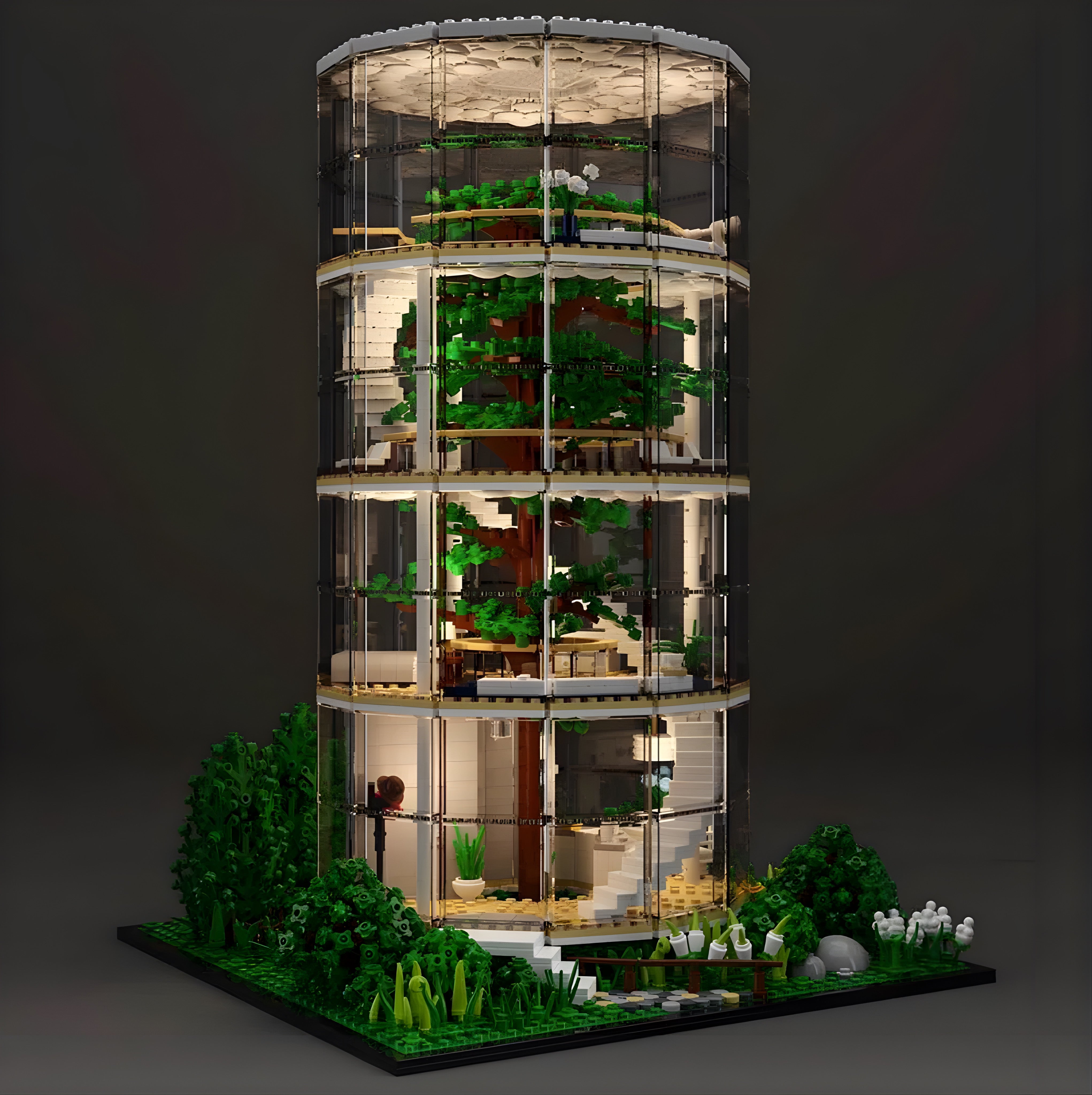 Brick MOC Glass Dome Tree House | 3495pcs - Brick Car Merchant