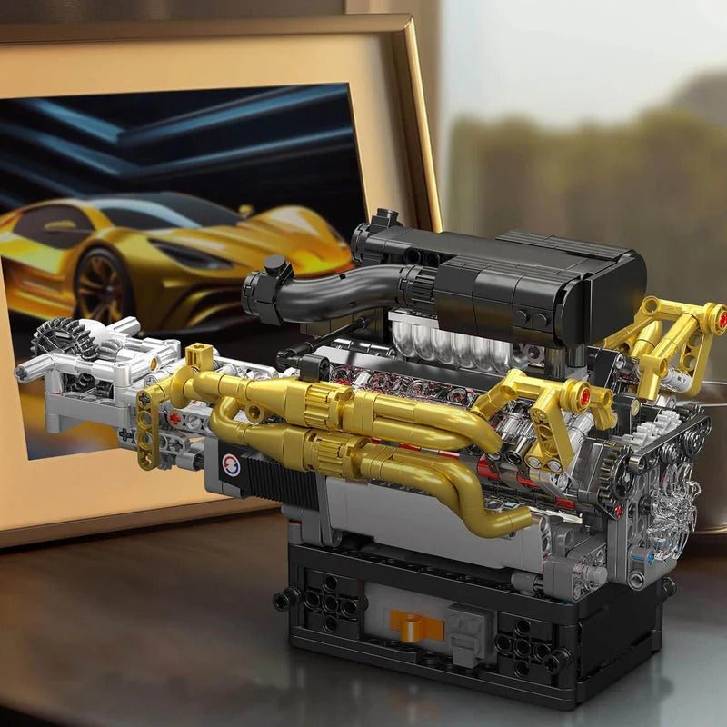 Brick MOC 6.5L V12 N/A Valkyrie Engine Kit | 973pcs - Brick Car Merchant