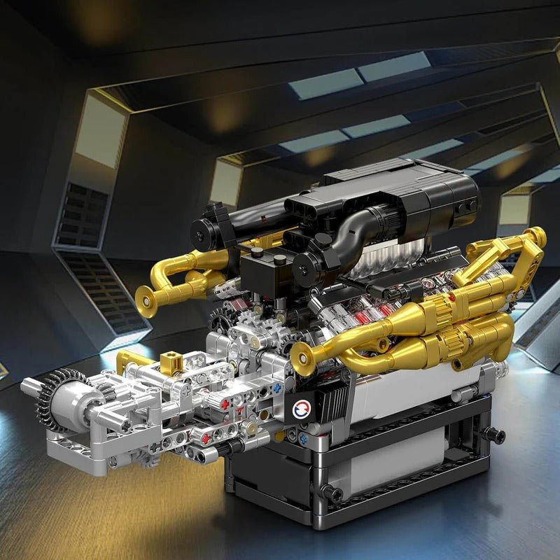 Brick MOC 6.5L V12 N/A Valkyrie Engine Kit | 973pcs - Brick Car Merchant