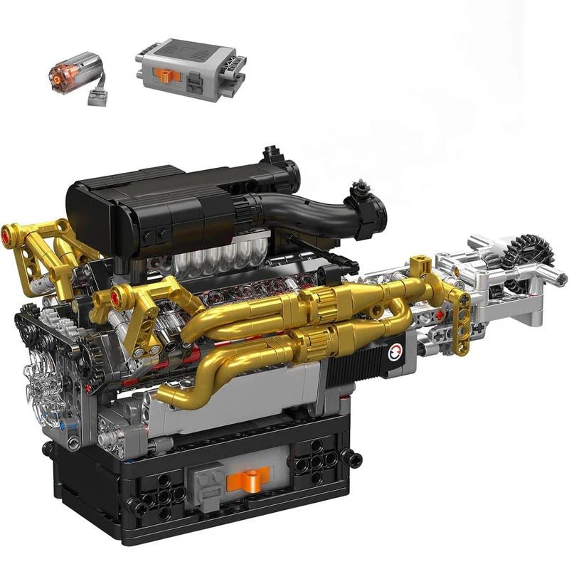 Brick MOC 6.5L V12 N/A Valkyrie Engine Kit | 973pcs - Brick Car Merchant