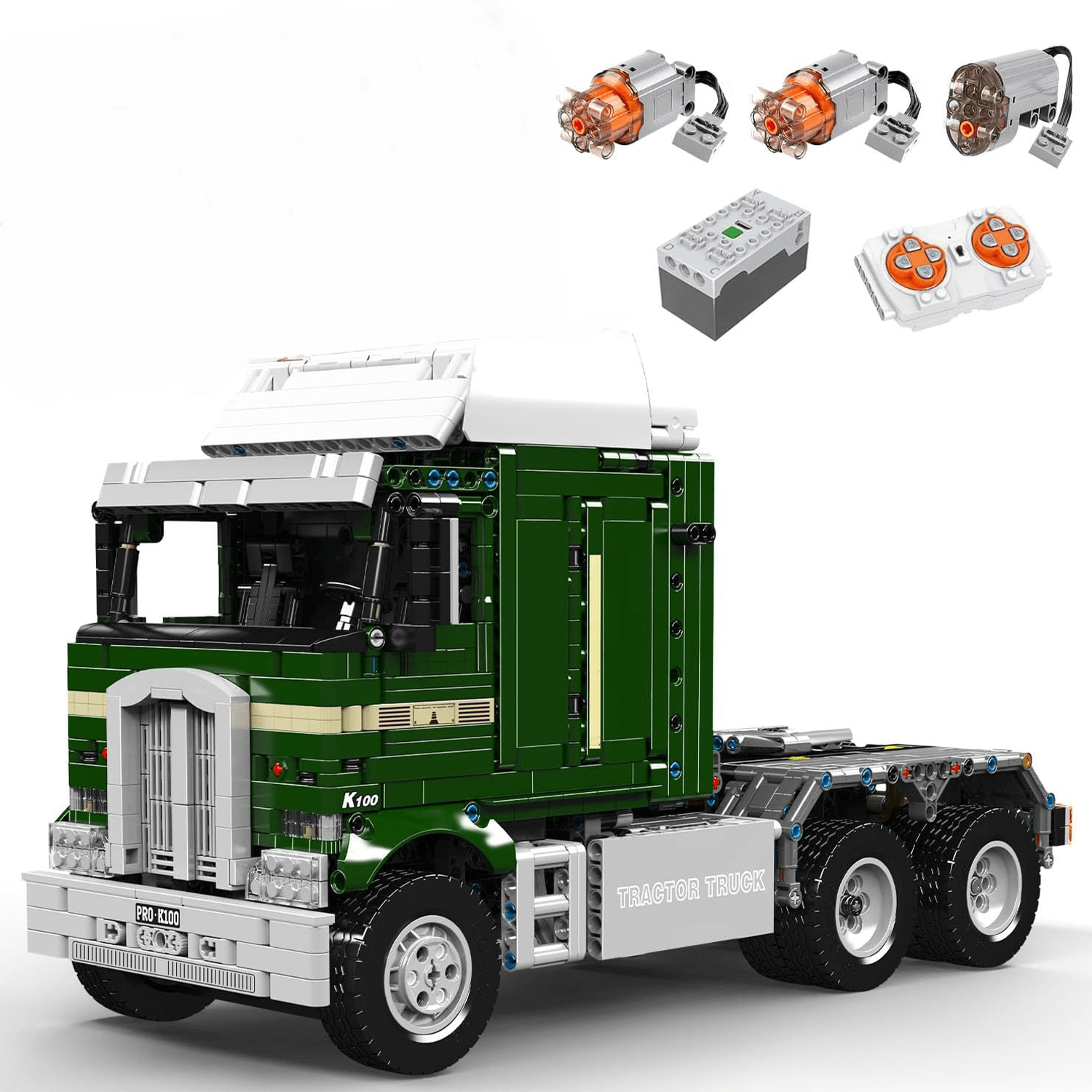 Brick MOC 70s Cabover Truck Remote Control | 2180pcs - Brick Car Merchant