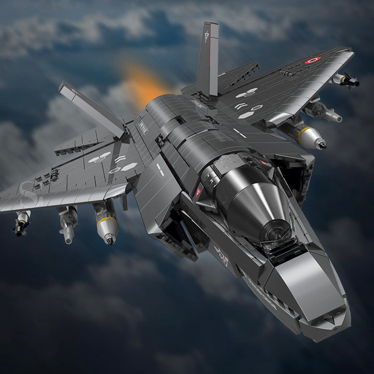 Sky Raptor X-35 Fighter Jet building kit - detail view 2 - Brick Car Merchant