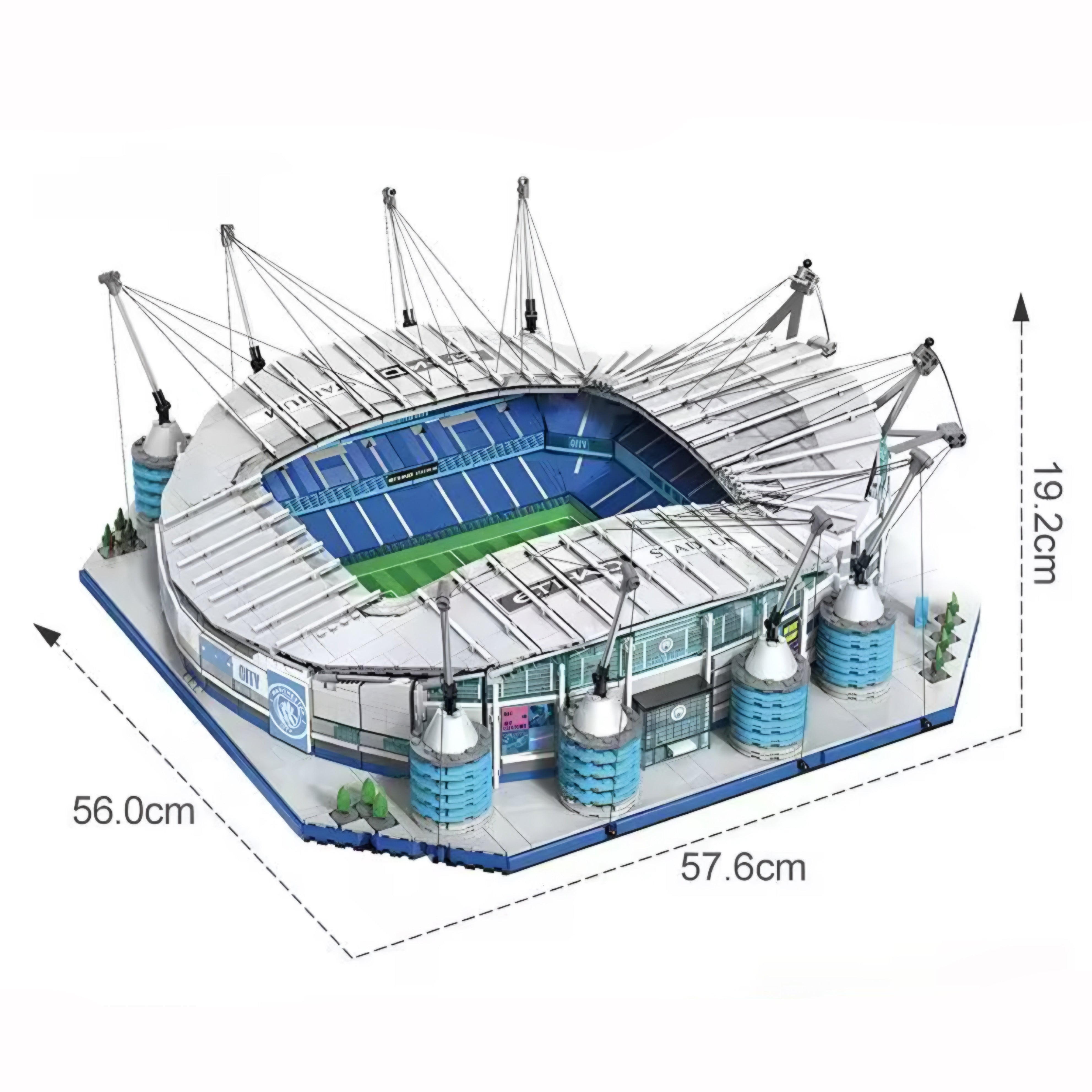 Brick MOC Manchester City Football Club Etihad Stadium | 4472pcs - Brick Car Merchant