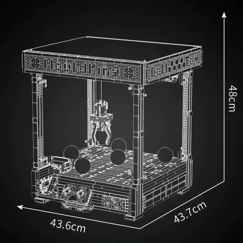 Brick MOC Light-Up Claw Arcade Machine | 2921pcs - Brick Car Merchant