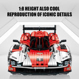 LEGO MOC Porsche 963 Race Car Building Bricks Set | Remote Control, Opening Features, Authentic Look, 3460pcs - Brick Car Merchant