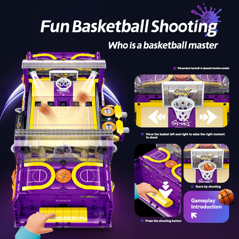 Brick MOC Basketball Showdown Arcade | 2036 pieces - Brick Car Merchant