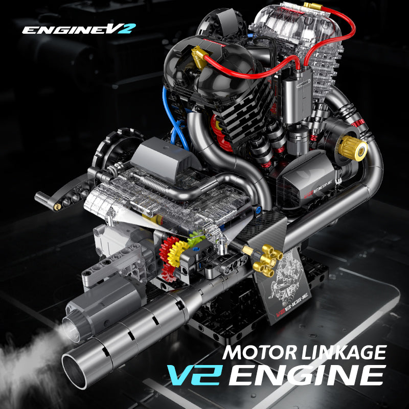 Brick MOC Stormcore V-Twin Motorised Engine | 846 pieces - Brick Car Merchant