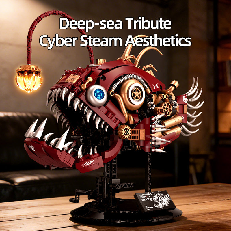 Brick MOC Abyss Lantern Mechanical Anglerfish | 1306pcs - Brick Car Merchant