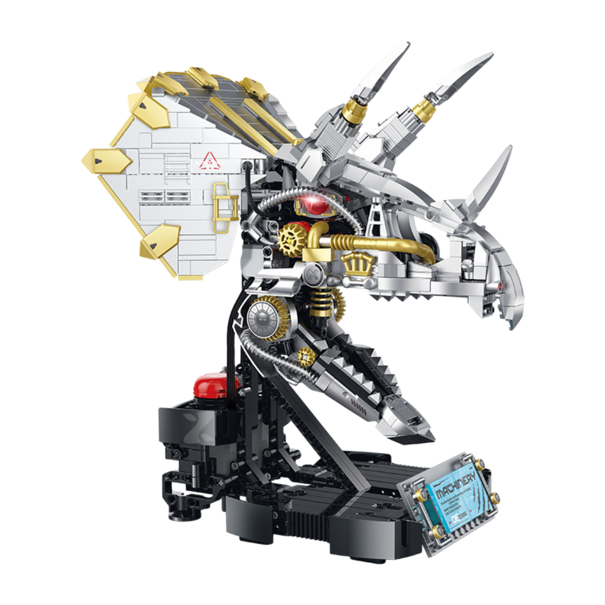 Brick MOC Steam Triceratops Mechanical Skull | 926pcs - Brick Car Merchant