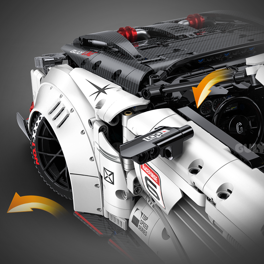 Brick MOC Nissan GT R R35 Carbon Edition | 3939 pieces - Brick Car Merchant