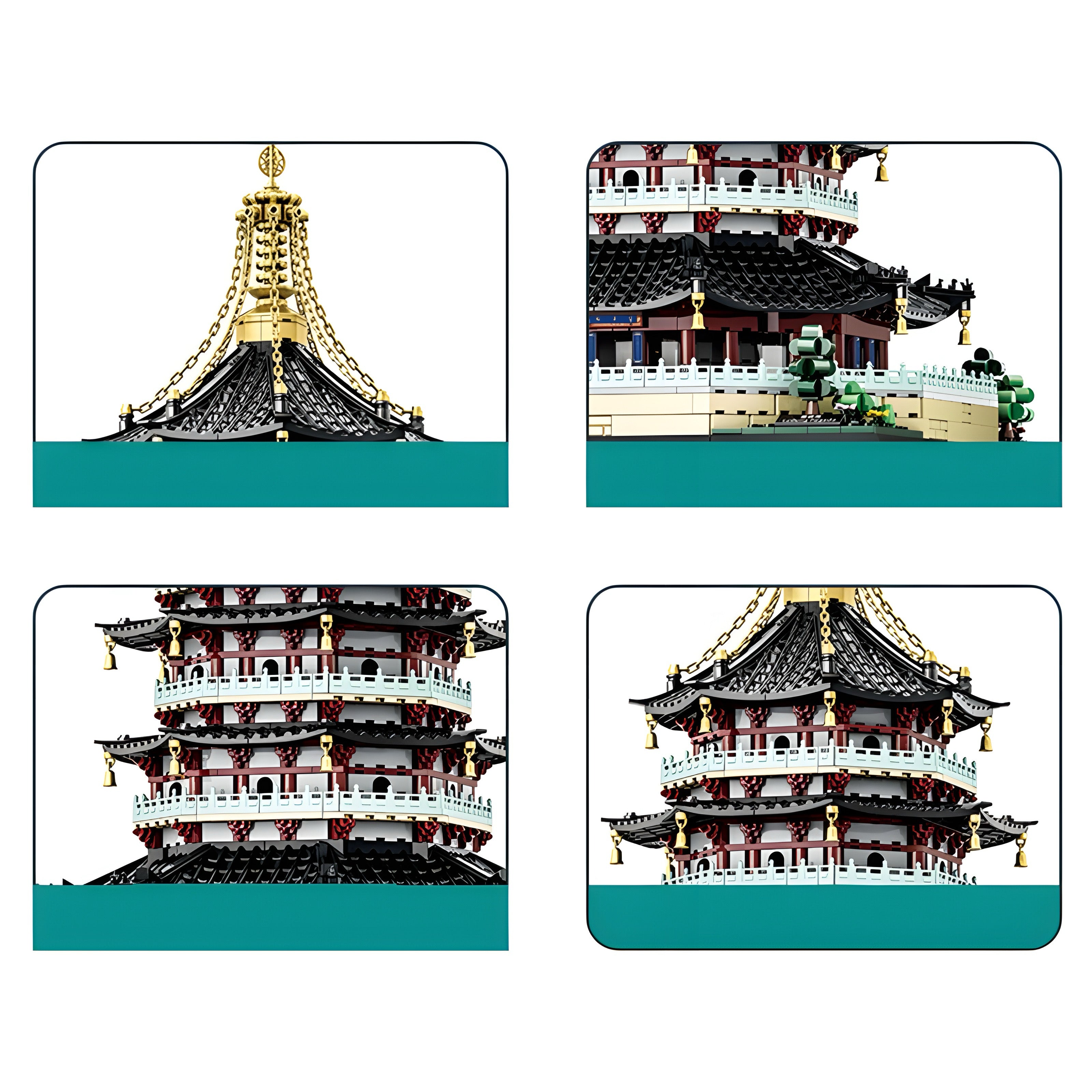 LEGO MOC Leifeng Pagoda | 1498pcs - Brick Car Merchant