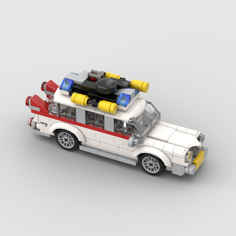 Brick MOC Ghostbusters Ecto-1 Cadillac Miller-Meteor Sentinel - Brick Car Merchant