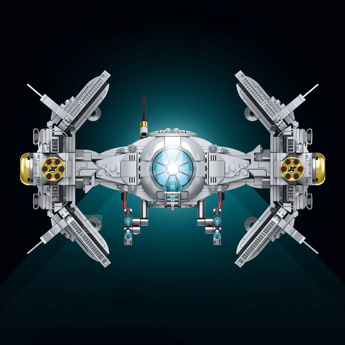 Ghostwing Space Interceptor building kit - detail view 5 - Brick Car Merchant