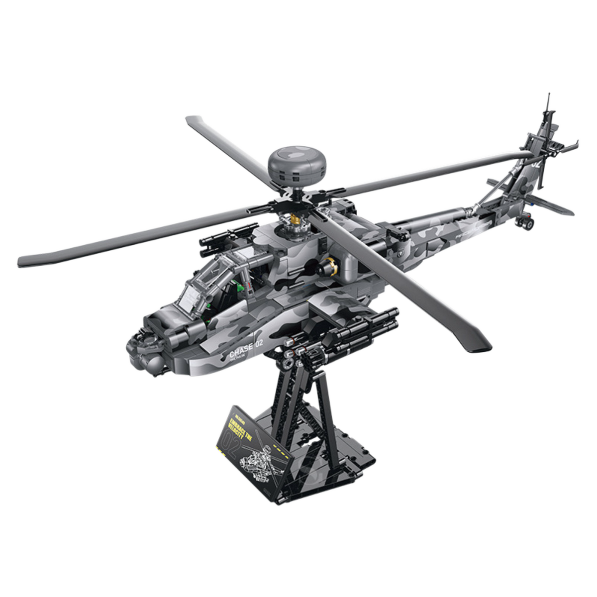 Warbird 02 Attack Helicopter building kit - complete model - Brick Car Merchant