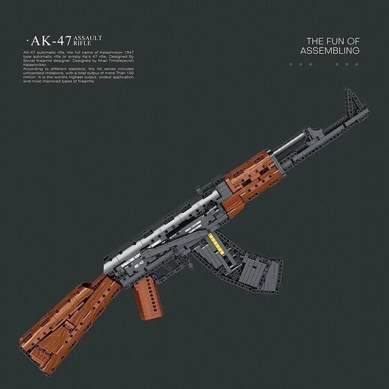 Brick MOC AK47 Assault Rifle V2 | 1366 pcs - Brick Car Merchant