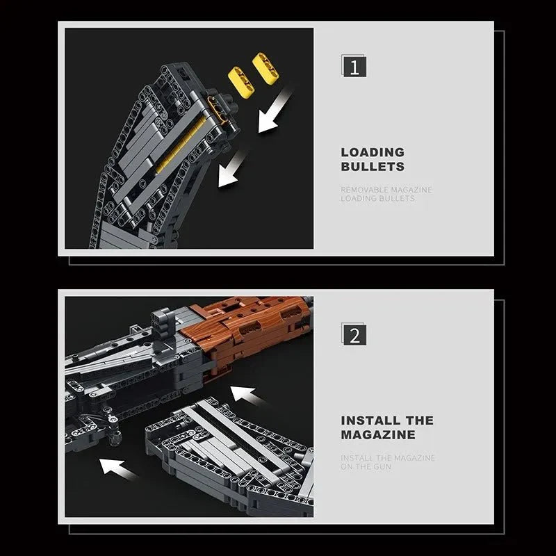 Brick MOC AK47 Assault Rifle V2 | 1366 pcs - Brick Car Merchant