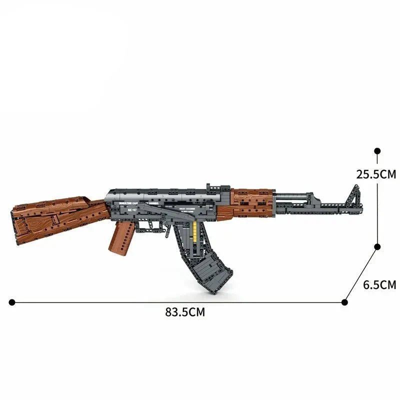 Brick MOC AK47 Assault Rifle V2 | 1366 pcs - Brick Car Merchant