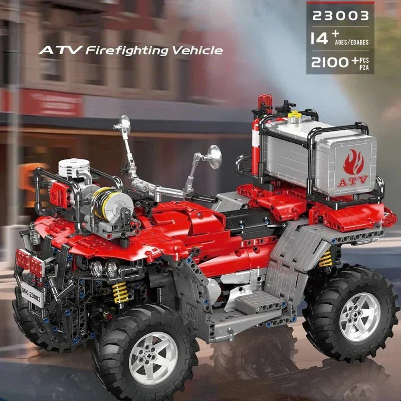 Brick MOC ATV Fire Rescue Unit | 2100pcs - Brick Car Merchant