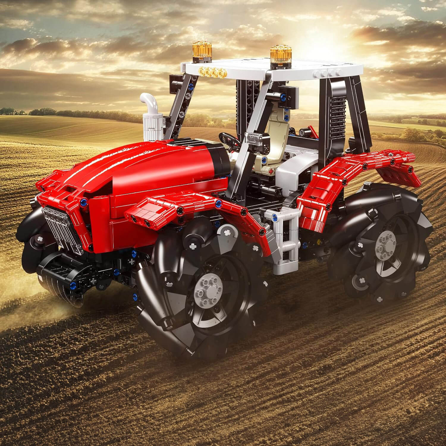 Brick MOC Agricultural Tractor Remote Control | 1391pcs - Brick Car Merchant