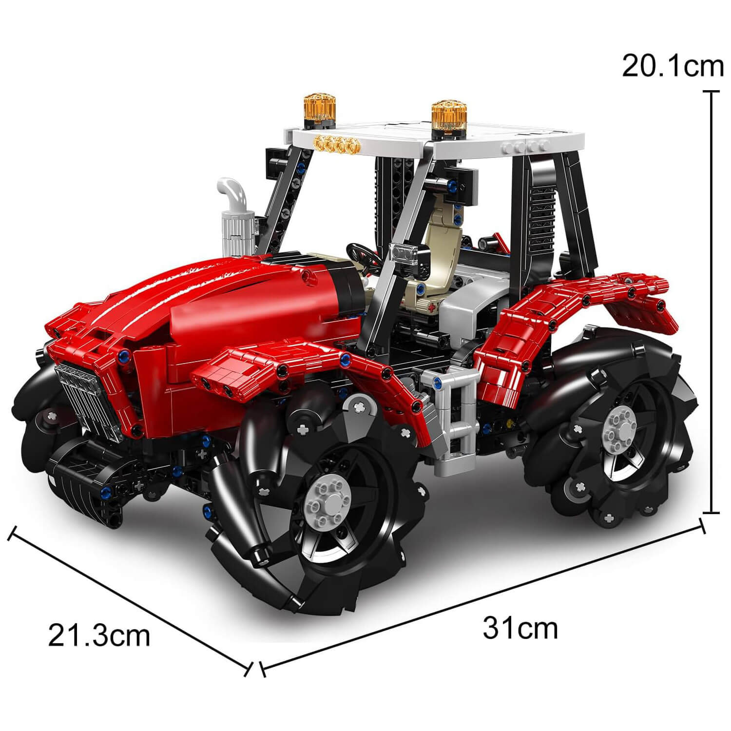 Brick MOC Agricultural Tractor Remote Control | 1391pcs - Brick Car Merchant