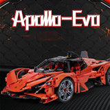 LEGO MOC Apollo EVO Orange | Remote Control, Opening Features, Lifting Tail, Luminescent Headlights, 3785pcs - Brick Car Merchant