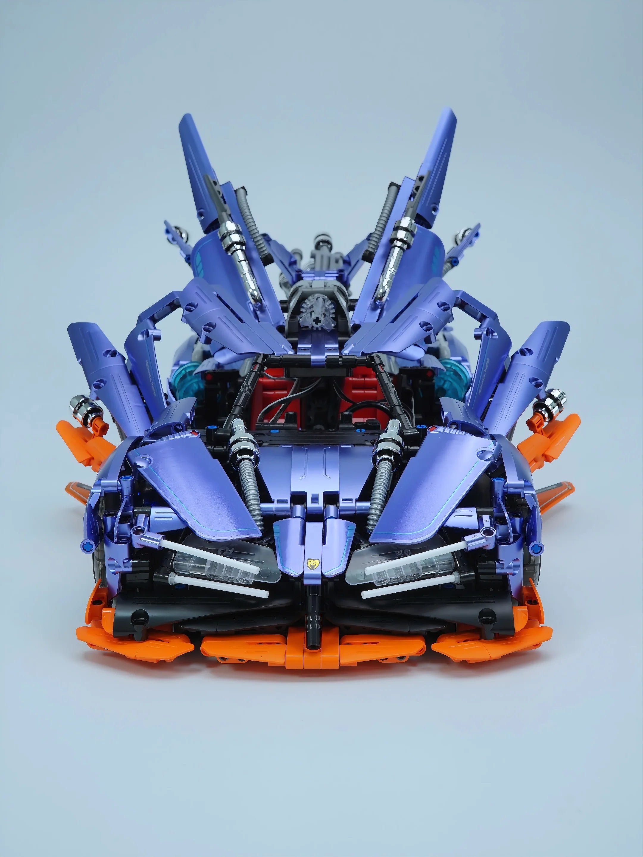 Brick MOC Apollo X1 | Remote Control, Drift, Colour Light Wheels, Jet Propulsion, Armour Explosion Mode, 2381 Pcs - Brick Car Merchant