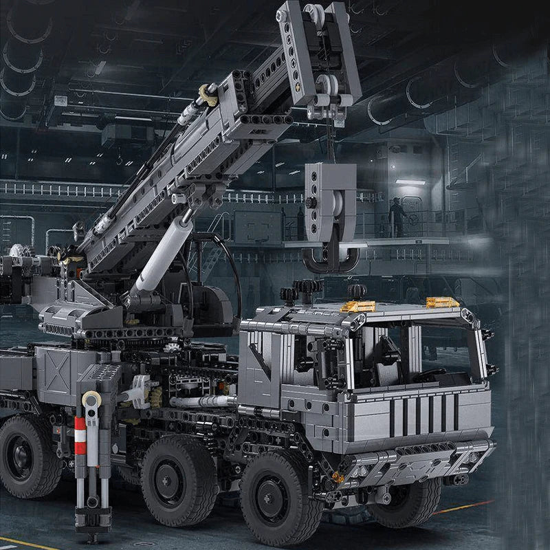 Brick MOC Armored Military Crane Truck | 2685pcs - Brick Car Merchant